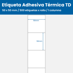 50 x 50 mm / 500 etiquetas x rollo / 1 columna